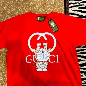 Brand New. Never worn. Gucci x Doraemon Red XXL T-Shirt Limited Edition.